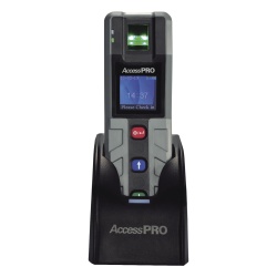 AccessPRO X-PATROL Kit de Control de Rondas por Huella para Vigilantes Soporte para 500 Huellas y 30 000 Eventos