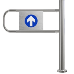 AccessPRO XT-SG-76R Puerta de Cortesía Manual / Acero Inoxidable 201 Cepillado / Un Solo Sentido / Apertura por Empuje / Cierre Automático / Ancho de Paso 1000 mm (3.3 ft) o 2000 mm (6.6 ft)