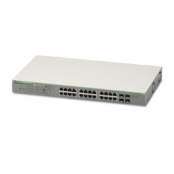 ALLIED TELESIS AT-GS950-28PS-10 Switch PoE+ Gigabit WebSmart de 24 puertos 10/100/1000 Mbps + 4 puertos SFP Gigabit 185 W