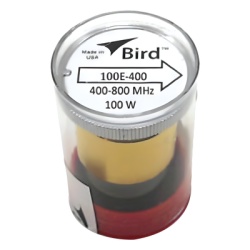 BIRD TECHNOLOGIES 100E-400 Elemento de 100 Watt en linea 7/8" para Wattmetro BIRD 43 en Rango de Frecuencia de 400 a 800 MHz.