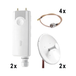 CAMBIUM NETWORKS FORCE300-KIT34 Enlace completo Punto a Punto para servicios TriplePlay incluye: 2 x FORCE300CSM 2 x NP2GEN2 de (34 dBi) 4x Jumper