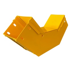CHAROFIL CHFBVI904X4R8EPK CHFIBER Curva Vertical Interior de 90° de Aluminio para Fibra Optica 4" de Peralte 4" de Ancho y Radio de 8" con Pintura Epoxica Amarilla Incluye Tapa un Par de Coples y Tor