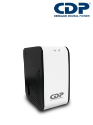 CHICAGO DIGITAL POWER CDP084005 CDP R2C-AVR1008 - Regulador de 1KVA / 500W con 8 terminales de salida: 4 con proteccion de sobretension y 4 con proteccion AVR incluyendo proteccion de linea datos
