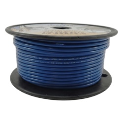 COBRA WIRE & CABLE A1014T-02-100 Cable Electrico Color Azul Calibre 14 / UL 1015-1230 / 600 Voltios / Temperatura 105Â°C Seco 75Â°C Humedo / Cobre Estanado Clase K / Aislante PVC Retardante de Llama V