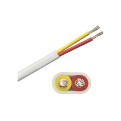 COBRA WIRE & CABLE B7W12T-20-100 Rollo de cable plano grado marino calibre 12 de 2 conductores (rojo y amarillo) de 100 pies (30.48 m).