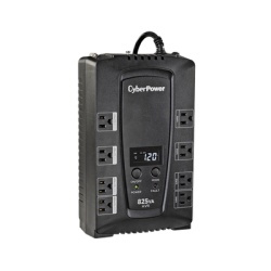 CYBERPOWER CP825AVRLCDA UPS de 825 VA/450 W Topologia Linea Interactiva Entrada 120 Vca NEMA 5-15P Tipo Gabinete Compacto Con 8 Tomas NEMA 5-15R