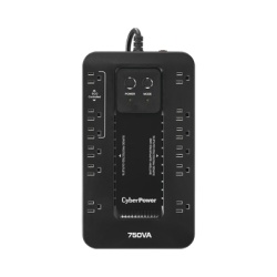 CYBERPOWER EC750G UPS de 750 VA/450 W Topologia Standby con Modo Ahorrador ECO Entrada 120 Vca NEMA 5-15P Con 12 Tomas NEMA 5-15R