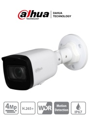 DAHUA DHT0030036 DAHUA IPC-HFW1431T1-ZS-S4 - Camara IP Bullet de 4 Megapixeles/ Lente Motorizado de 2.8 a 12mm/ H.265/ IR de 50 Metros/ WDR Real 3D DNR/ Ranura para MicroSD/ IP67/ PoE