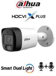 DAHUA DHT0290127 DAHUA DH-HAC-HFW1801RMN-IL-T -Camara Bullet 4K/ HDCVI X PLUS/ Lente 2.8mm / Audio Bidireccional/ 106 Grados de Apertura/ Iluminacion Dual Inteligente IR y Luz Calida de Hasta 30Mts/ W