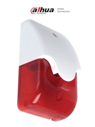 DAHUA DHT1190003 DAHUA DHI-ARA11 - Sirena interior con Estrobo Rojo /Alarmas sonoras activadas por alta presion sonora/ Luz de alarma giratoria interior/ Fabricado con plasticos respetuosos con el med