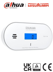 DAHUA DHT1440008 DAHUA WISUALARM DHI-HY-GC30A - Detector de monoxido de carbono (CO) autonomo Mide temperatura y humedad Bateria de 10 anos Pantalla informativa y luces indicadoras Alarma de 85 dB