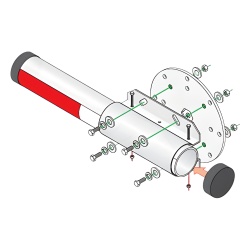 DKS DOORKING 1601-242 Kit de Instalacion Para Brazos de Aluminio Doorking / Compatible con Barreras 1601 y 1603