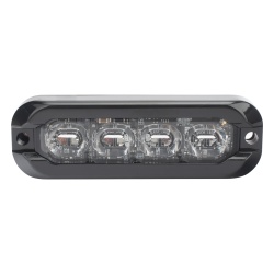 ECCO ED3793RB Luz Auxiliar Flexible 8 LED Rojo / Azul Bisel Negro Lente Transparente