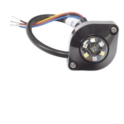 ECCO ED9015RB Estrobo Oculto de 6 LED Rojo/Azul Lente Transparente Bisel Negro