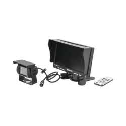 ECCO K7000B Sistema Profesional Alambrico de Camara de Reversa y Monitor para Vehiculos de Trabajo y Montacargas