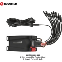 ECCO SWITCHNODEC3C Módulo de Nodo de Interruptores / 8 Salidas de Iluminación / Plug-and-Play / Integración con Sirenas Z3 y SIB