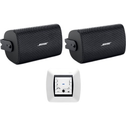 EGI AUDIO SOLUTIONS 121010H/FS2SE Kit de Audio Bluetooth / 2+2W RMS / Bocinas IP55 de Superficie / Entrada AUX/TV / Soporte 70V/100V / UL1480