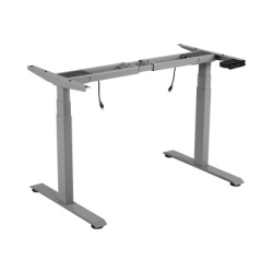 EPCOM INDUSTRIAL EM33-2A3 Base de Escritorio Motorizado Profesional / Altura Ajustable 60-125cm / Estructura Estable / Funcionamiento Suave / 3 Preset de Posiciones / Color Gris / Soporta hasta 100Kg