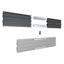 EPCOM INDUSTRIAL SDJH150B Accesorio_ Riel de Aluminio con Longitud 1750 mm | Ancho 120 mm| Espesor 9 mm | Incluye Tapas y Tornillos | Compatible con estructura para Videowall | Diseno Modular - Img 2