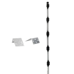 EPCOM INDUSTRIAL SYS-POST-3-V2 Poste con altura de 1m para cercos electricos/ Incluye base multiposicion fabricado 100% con acero galvanizado con 5 aisladores de paso