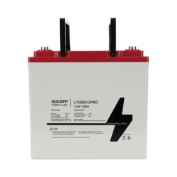 EPCOM POWER LINE BY RITAR LI100A12PRO Bateria de Litio Ciclo Profundo 12.8 Vcc 100Ah LiFePO4 Valvula de Alivio Solar Marina Maximo 100 A de Descarga