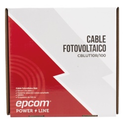 EPCOM POWERLINE CBL-UT-10R/100 Cable Fotovoltaico / 6 mm² (10 AWG) / 1000/2000 V / Rango -40°C a 120°C / Rollo 100 m / UL 4703 y TUV