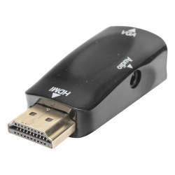 EPCOM POWERLINE HDMI-VGA Convertidor HDMI a VGA / 1920x1080 @ 60Hz / Audio 3.5 mm / Plug-and-Play / Chapado en Níquel
