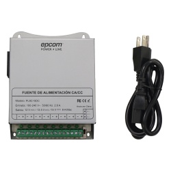 EPCOM POWERLINE PL-8C-15DC Fuente de Poder Metálica / 8 Canales / 12/13.5/15 Vcc Seleccionables / 8 A / 96 W / Montaje en Pared