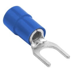 EPCOM POWERLINE RB1157 Terminal Horquilla Aislada / 18-14 AWG / Cobre Electrolítico / Paquete 25 Piezas / Azul