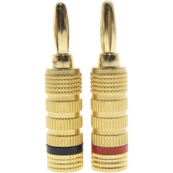 EPCOM PROAUDIO EP-BSC-KIT Kit Conector Banana Tipo Tornillo para Bocinas | Instalaciones Profesionales de Audio | Chapado en Oro | Color Negro + Rojo (2 Piezas) - Img 2