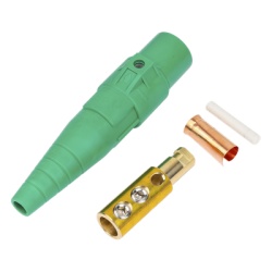 EPCOM PROAUDIO EP-CAMLOCK-400A-M-GREEN Conector Camlock Macho / 400 Amperes / AC 600V / Seccion Cable 50-95 mmÂ² / Abrazadera Compresion / Plastico Ingenieria / Varios Colores
