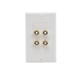 EPCOM PROAUDIO EP-WP2S Placa de Pared |Â Postes de Union Tipo Banana | Conexion para 2 Altavoces | Facil Instalacion | Conectores Chapados en Oro