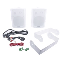 EPCOM PROAUDIO SF-775AW Altavoces Amplificada de Montaje en Pared 5"+1.5" | RMS 20W@8ohms y Pasivo 20W | Material ABS | Reja Metalica | Bracket de Metal | Color Blanco - Img 5