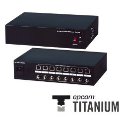 EPCOM TITANIUM TT-108-PVR (ANALOGICO)Video + poder: 300 m receptor de video pasivo + alimentacion de 8 canales