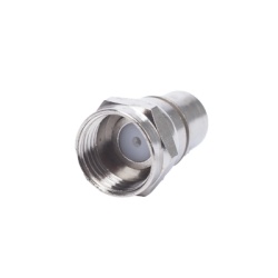 EPCOM TITANIUM TT-CON-537 Conector F Macho Plegable con PIN para Cable RG-6 Cuerpo de Bronce Niquelado.