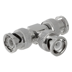 EPCOM TITANIUM TT-RG-14 Adaptador de Triple conectores BNC macho para uso en sistemas de video vigilancia en aplicacion con cables coaxiales RG-59/ RG-6 Niquel/ Oro/ Politetrafluoroetileno.
