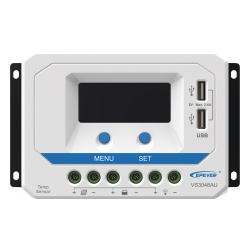 EPEVER VS-3048-AU Controlador Solar PWM / 30A / 12/24V/36/48V / Doble USB / Pantalla LCD / Tierra Positivo Comun