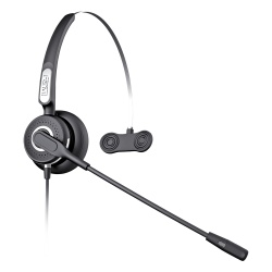FANVIL HT101 Diadema Con Tecnologia AntiShock Para Telefonos IP FANVIL Y Polycom Microfono de Cancelacion de Ruido y Cable Resistente a Jaloneos
