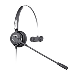 FANVIL HT101 Diadema Con Tecnologia AntiShock Para Telefonos IP FANVIL Y Polycom Microfono de Cancelacion de Ruido y Cable Resistente a Jaloneos