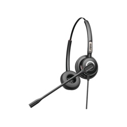 FANVIL HT202 Diadema binaudal (duo) con tecnologia antishock para telefonos IP FANVIL y Polycom con microfono de cancelacion de ruido larga durabilidad
