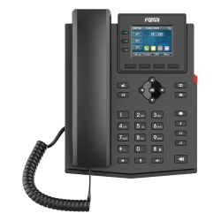FANVIL X303P Telefono IP empresarial para 4 lineas SIP con pantalla LCD de 2.4 pulgadas a color Opus y conferencia de 3 vias PoE.