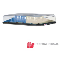 FEDERAL SIGNAL 454-300-CBW Barra de Luces HIGHLIGHTER LED SOLARIS con Montaje de Succion e Iman (dos colores domo claro)(Azul-Claro)