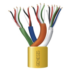 GENESIS 2196-1002 Carrete de Cable de 305 Metros (1000 Pies) / Color Amarillo / Compuesto por 6 x 22 AWG blindado 4 x 18 AWG 4 x 22 AWG y 2 x 22 AWG / Para Aplicaciones en Control de Acceso