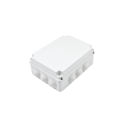 GEWISS GW-44-009 Caja Estanca de PVC Para Derivacion y Conexion 12 Entradas Tapa Atornillada 300x220x120 mm (Area interna) Uso Exterior IP55 Material que no Propaga el Fuego y Libre de Halogenos