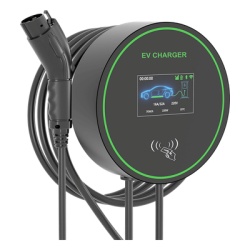 GREENC S01US48A Estacion de Carga para Vehiculos Electricos / 48 A / 11.5 kW / Conector Tipo 1 (SAE J1772) / 220-250 V Monofasico / Pantalla LCD 4.3 in (10.9 cm) / Cable TPU 5 m (16.4 ft) / Plug and P
