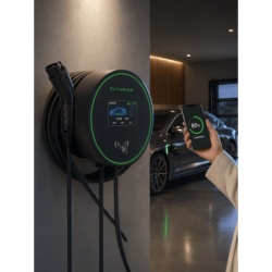 GREENC S01US48A Estacion de Carga para Vehiculos Electricos / 48 A / 11.5 kW / Conector Tipo 1 (SAE J1772) / 220-250 V Monofasico / Pantalla LCD 4.3 in (10.9 cm) / Cable TPU 5 m (16.4 ft) / Plug and P - Img 8