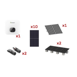 GROWATT MIN6000KIT1 Kit Solar Interconexion / 6 kW 220Vca / Inversor GROWATT / Montaje Incluido