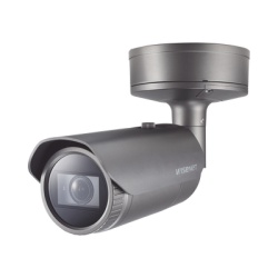 HANWHA VISION XNO-8082R Camara IP Tipo Bala IP de 6MP Antivandalica Lente Motorizado de 3 7 a 9 4 mm Soporta Memoria SD Dia/Noche (ICR) y WDR (120 dB)