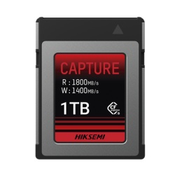 HIKSEMI by HIKVISION HS-CFE-E300/1T Memoria CFexpress Tipo B / 1 TB / 1800 MB/s Lectura / 1600 MB/s Escritura / Video 8K / PCIe Gen 3Ã—2