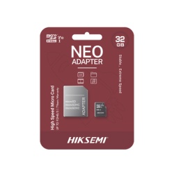 HIKSEMI by HIKVISION HS-TF-C1/32G/NEO/A Memoria microSD con Adaptador Ideal para Celular o Tablet / 32 GB / Multiproposito / Clase 10 / 92 MB/s Lectura / 50 MB/s Escritura